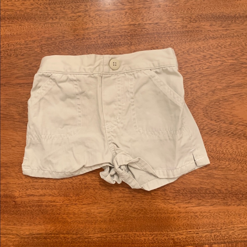 Flapdoodles Light Pink Short Sleeve Shirt with Embroidery Details & Khaki Shorts - Picture 4 of 4